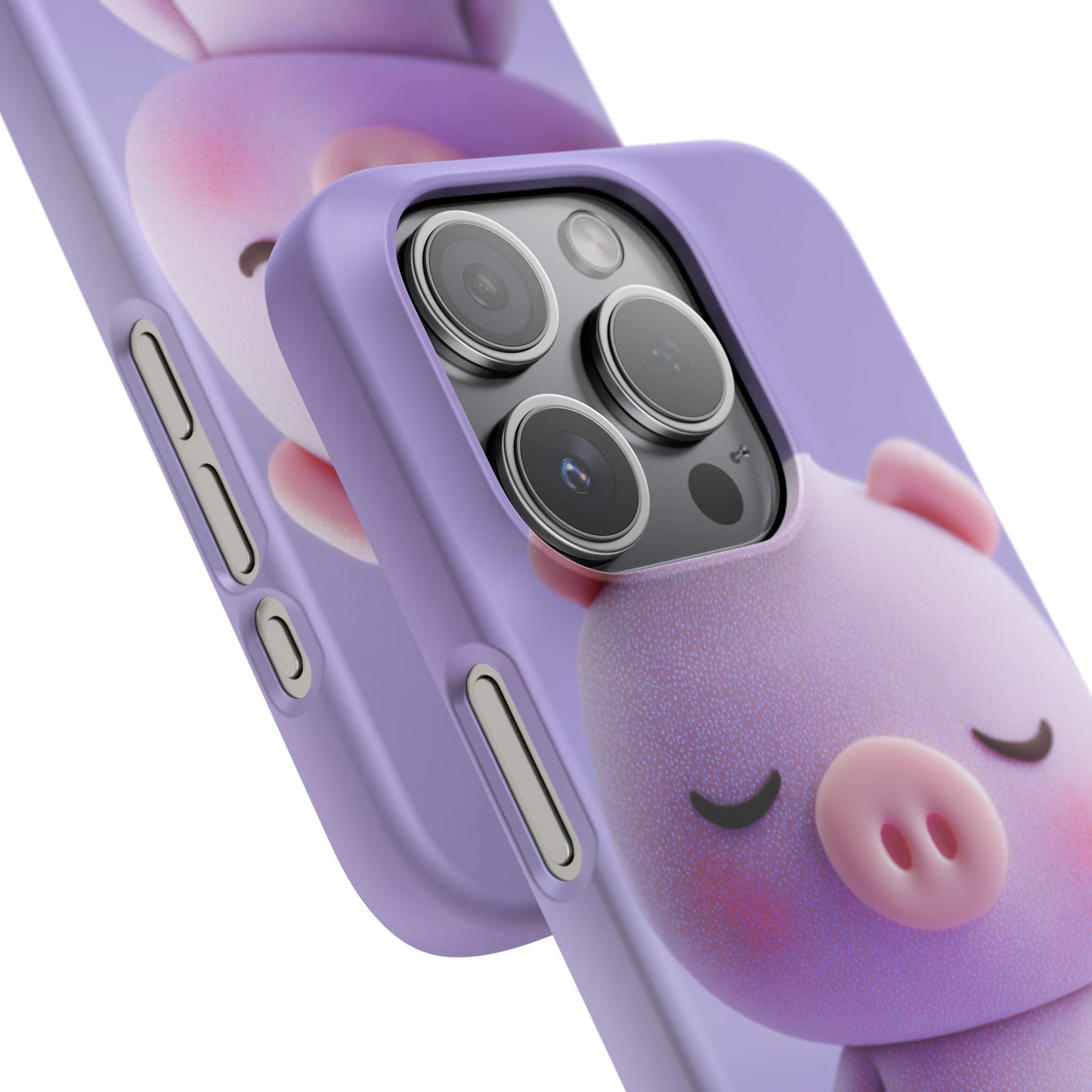 Cute Pig Snap Case for iPhone, Animal Lovers Phone Cover, Kawaii Aesthetic Accessory, Birthday Gift, Unique Phone Protection