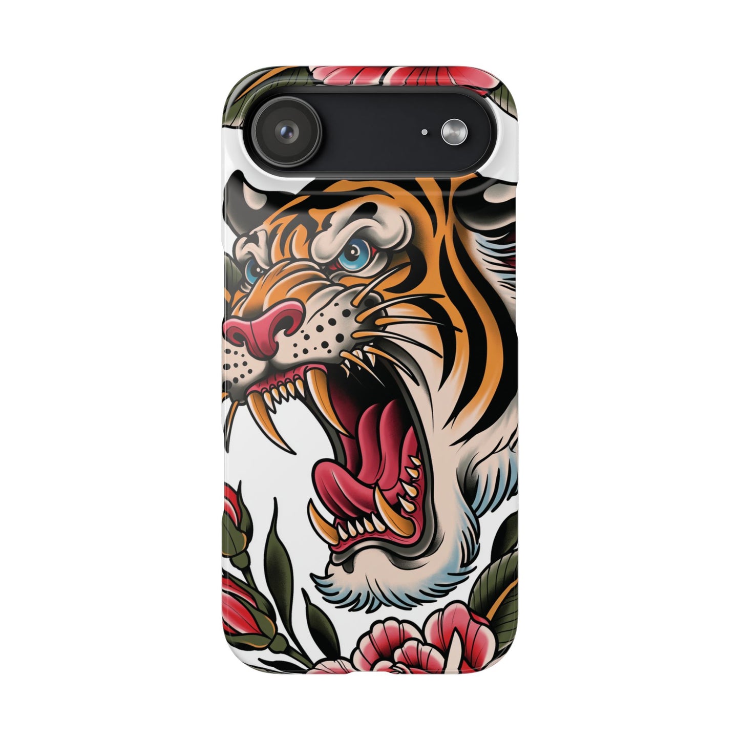 Tiger Floral Phone Case — Vintage Roaring Tiger Snap Case