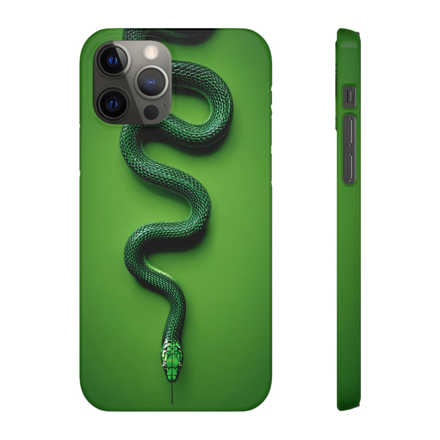 Green Snake Snap Case for iPhone, Stylish Phone Cover, Unique Gift, Trendy Accessory, Birthday, Nature Lover's Phone Case