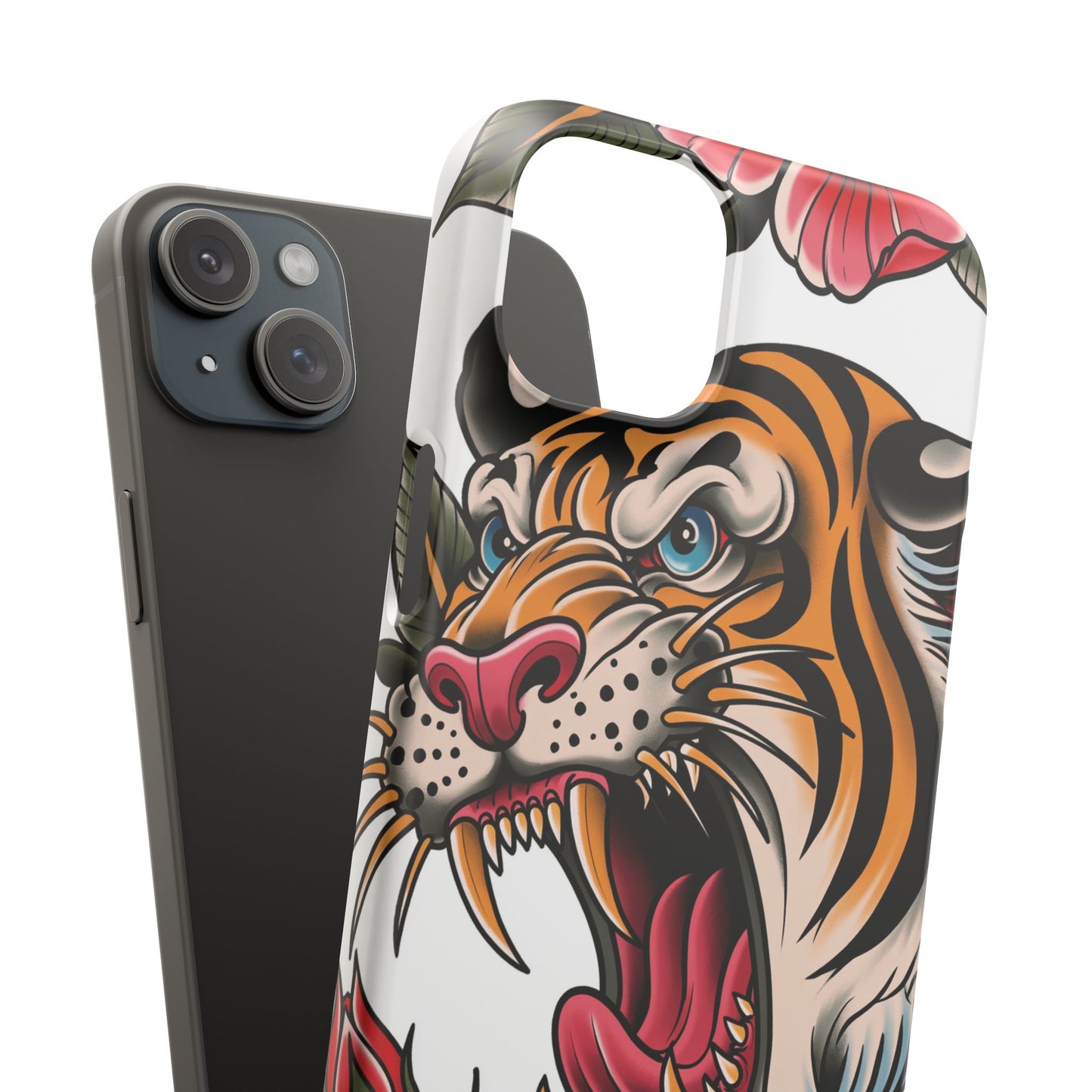 Tiger Floral Phone Case — Vintage Roaring Tiger Snap Case