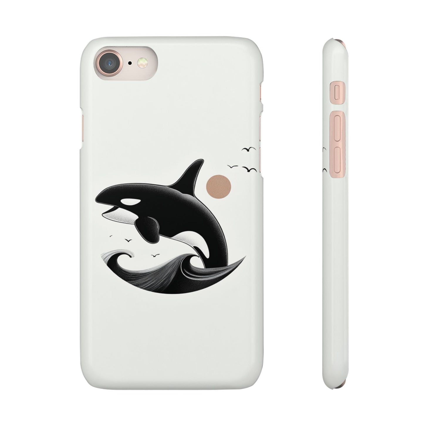 Whale Splash Phone Case | Ocean Lover Gift, Marine Art, Snap Cases, Cute Whale Design, Custom Phone Accessories