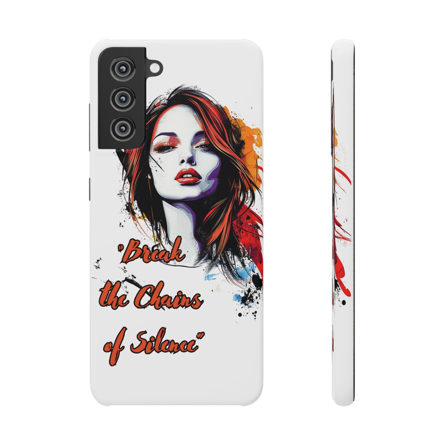 Empowering Art Snap Cases, Phone Cover, Break the Chains of Silence, Unique Gift, Inspirational Tech Accessories