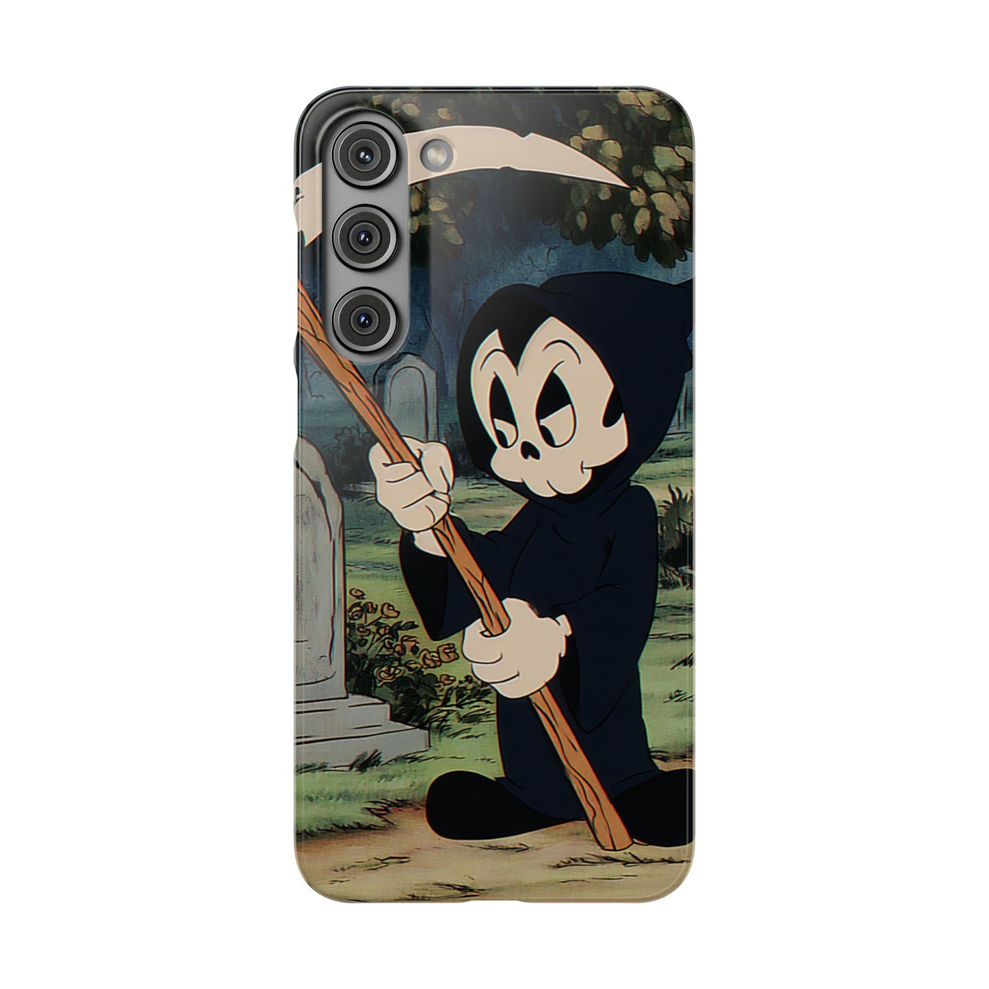 Grim Reaper Snap Case, Halloween Phone Case, Cute Death Phone Cover, Spooky Accessories, Unique Phone Protector
