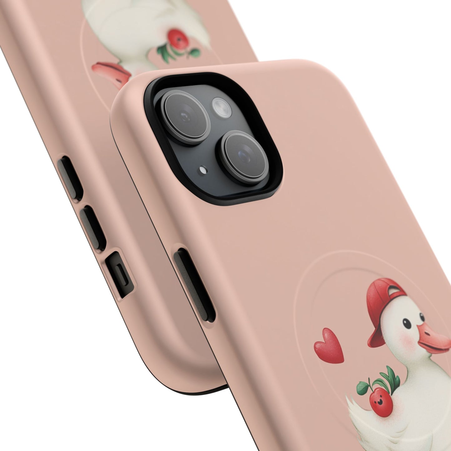 Duck Skateboard Magnetic Phone Case — Cute Pink Protective iPhone Cover