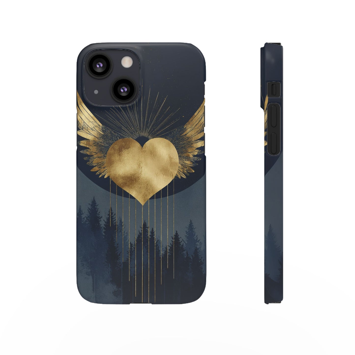 Heart Wing Snap Case, Elegant Phone Cover, Unique Gift, Artistic Accessory, Protective Case for Love and Romance