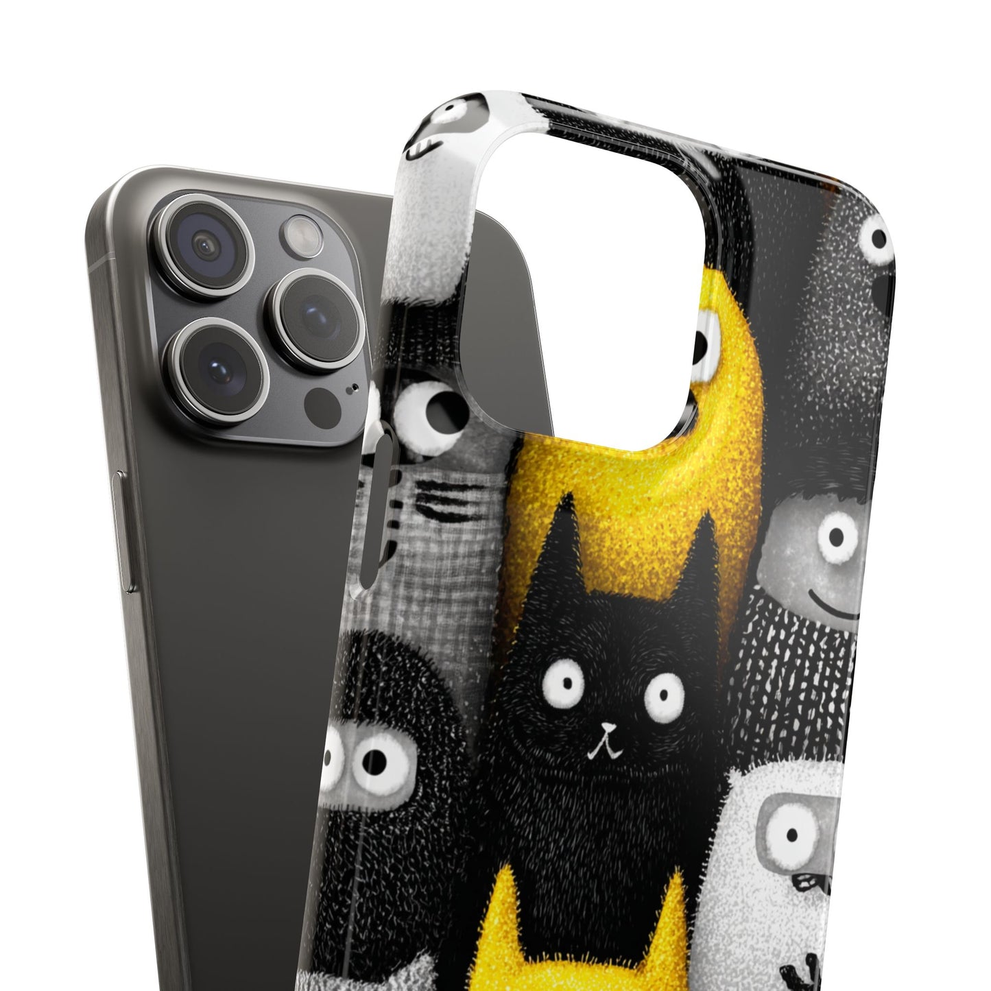 Colorful Character Snap Cases, Cute Phone Cover, Unique Gift for Kids, Fun Accessory, Perfect for Birthdays, Holidays