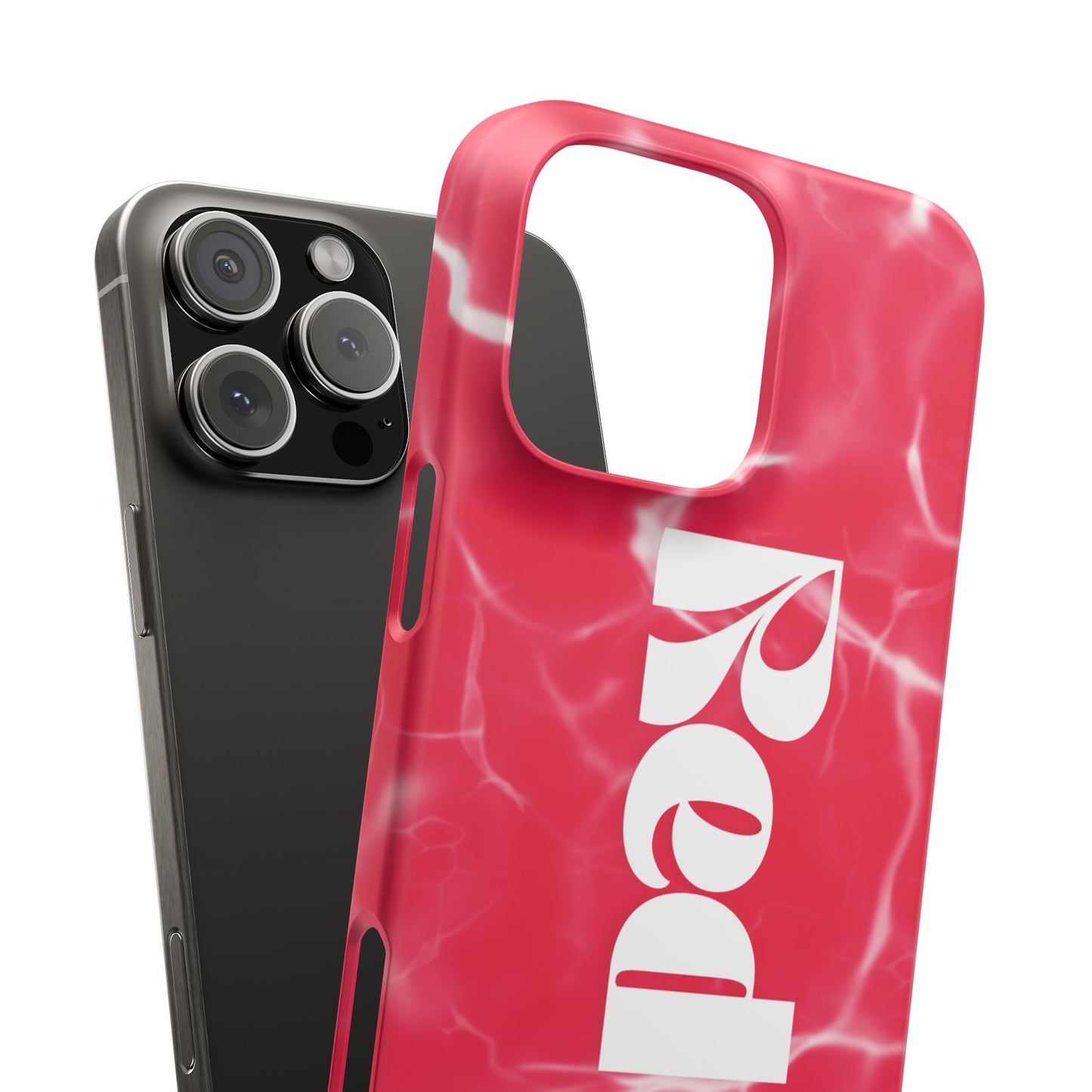 Vibrant Red Snap Case for iPhone, Trendy Phone Cover, Gift for Her, Summer Accessory, Stylish Tech Protection