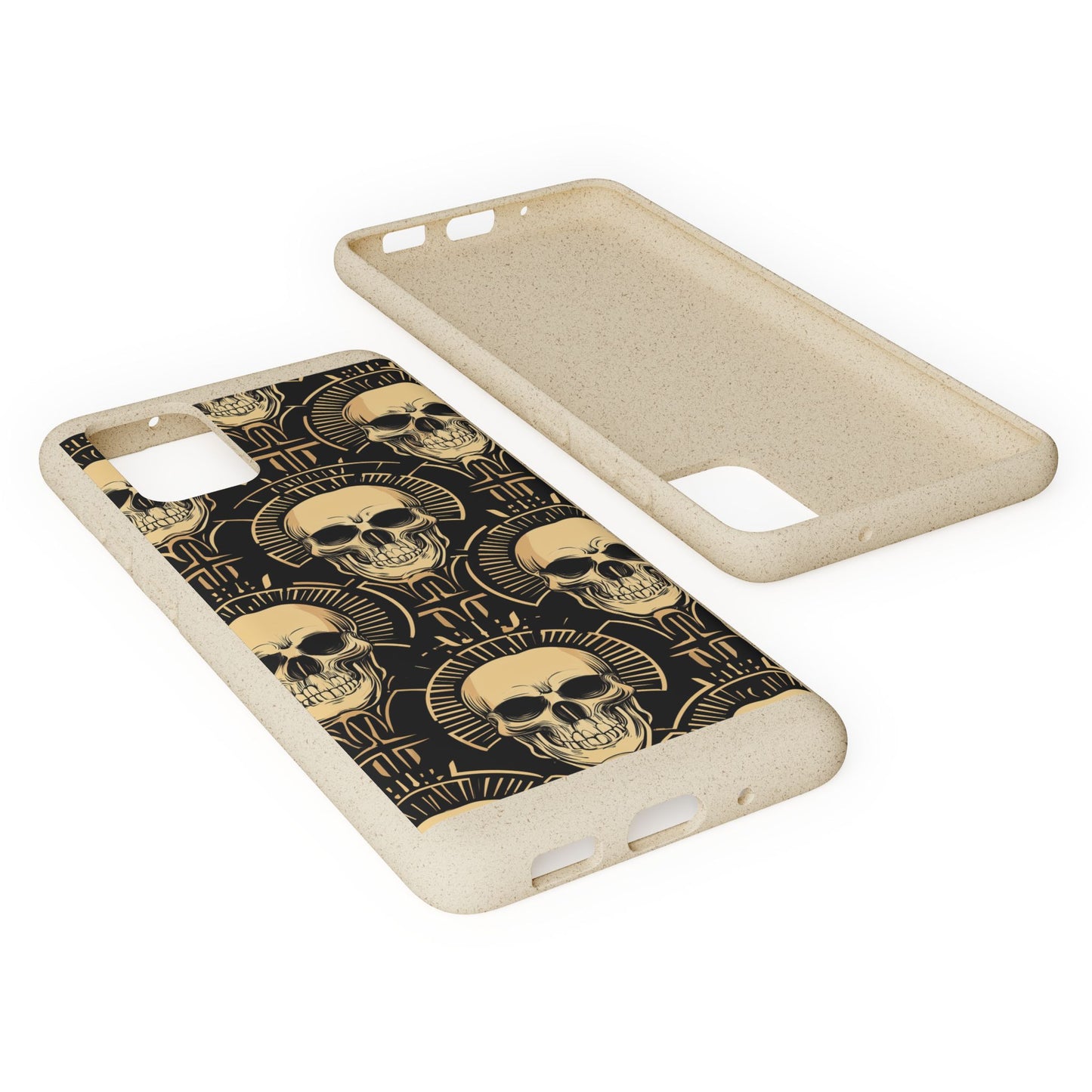 Skull Biodegradable Phone Case, Eco-Friendly iPhone Cover, Sustainable Gift, Cool Skull Design, Skull Art Accessories, Halloween Decor