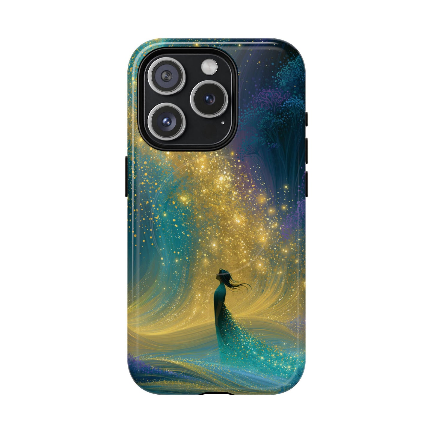 Mystical Nightfall Phone Case — Starry Silhouette Tough Magnetic Case
