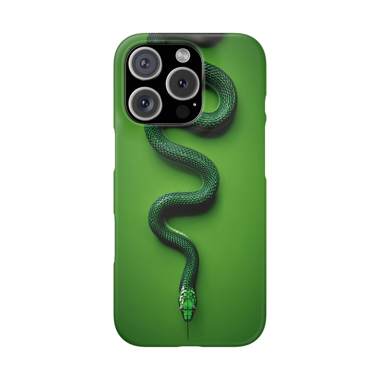 Green Snake Snap Case for iPhone, Stylish Phone Cover, Unique Gift, Trendy Accessory, Birthday, Nature Lover's Phone Case