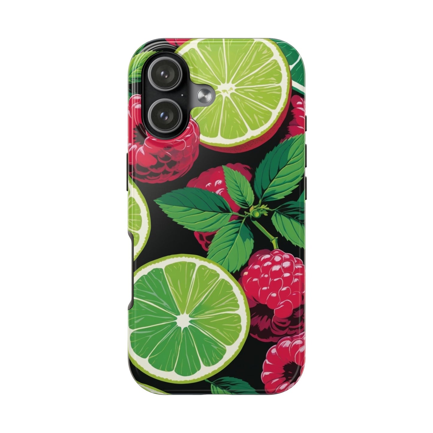 Raspberry Lime Spring iPhone 17 Tough Phone Case — Vibrant Floral Smartphone Protection