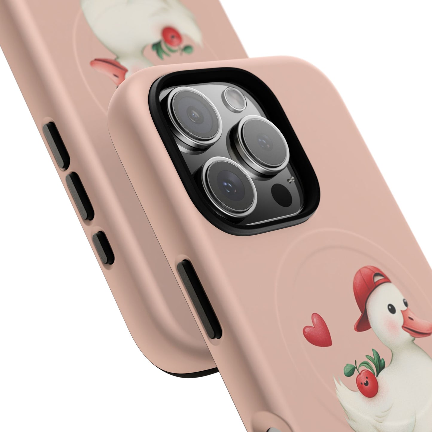 Duck Skateboard Magnetic Phone Case — Cute Pink Protective iPhone Cover