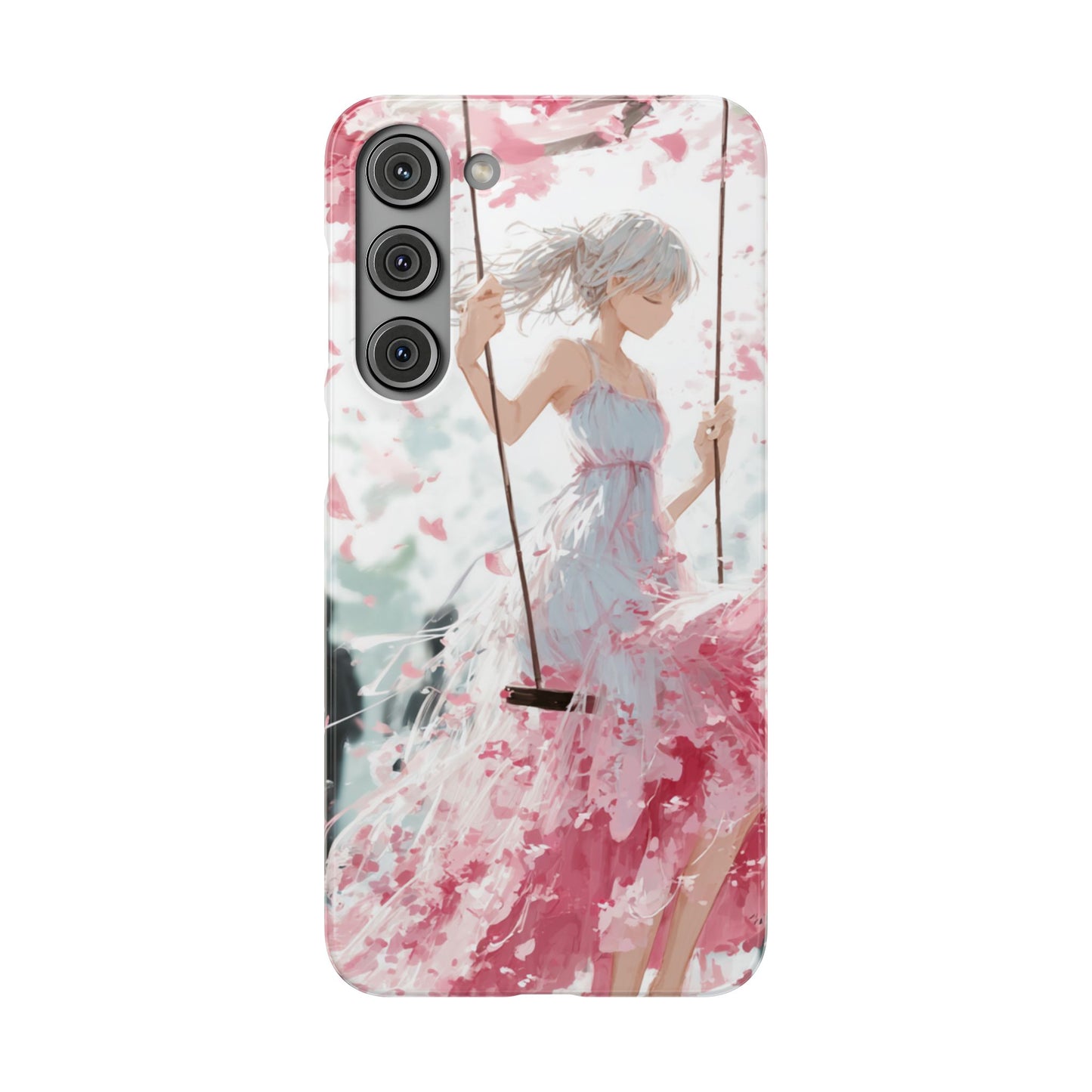 Elegant Floral Snap Cases for iPhone, Personalized Phone Covers, Cute Spring Gifts, Anime Aesthetic Accessories, Flower-themed Cell [...]