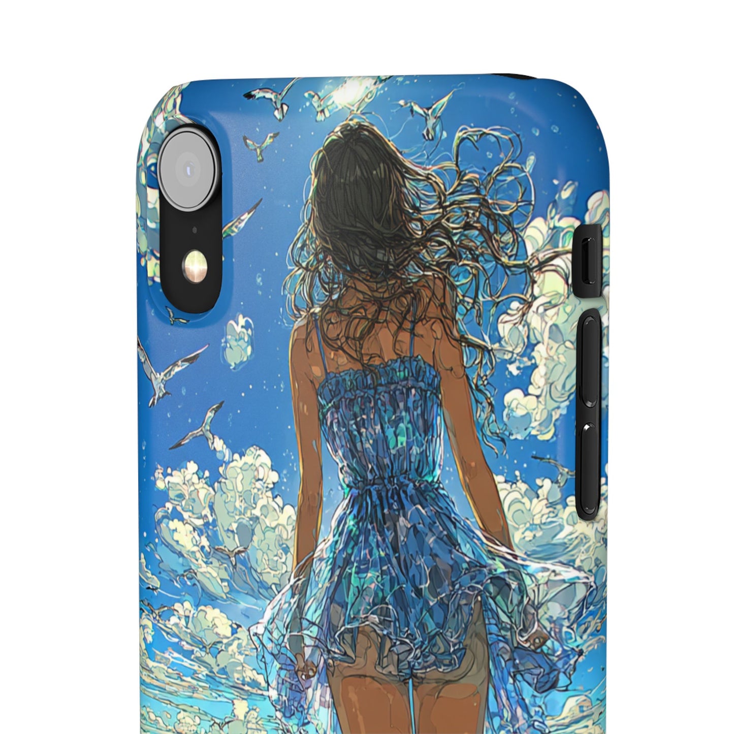 Summer Breeze Snap Case, Ocean Art Phone Cover, Beach Vibes Cell Case, Gift for Her, Custom Phone Accessory