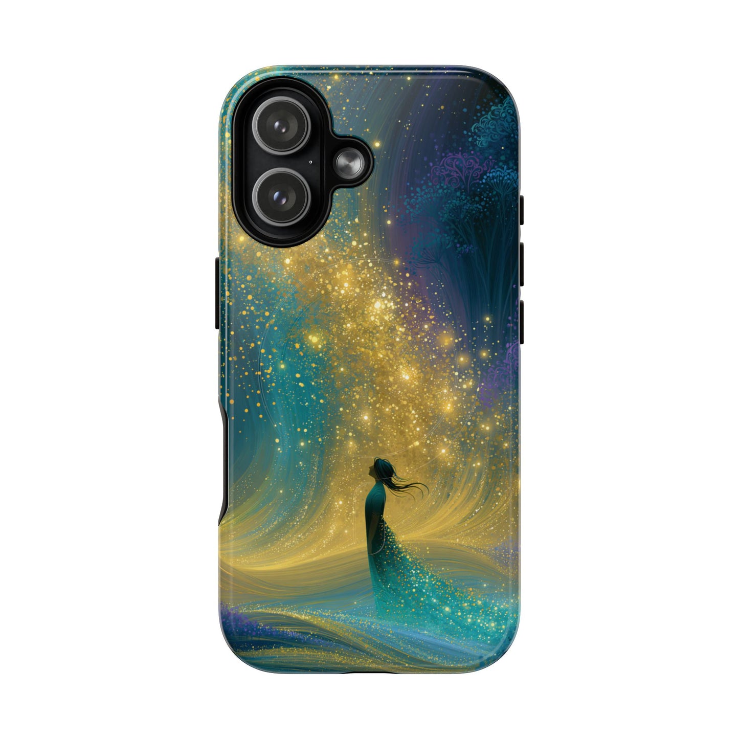 Mystical Nightfall Phone Case — Starry Silhouette Tough Magnetic Case