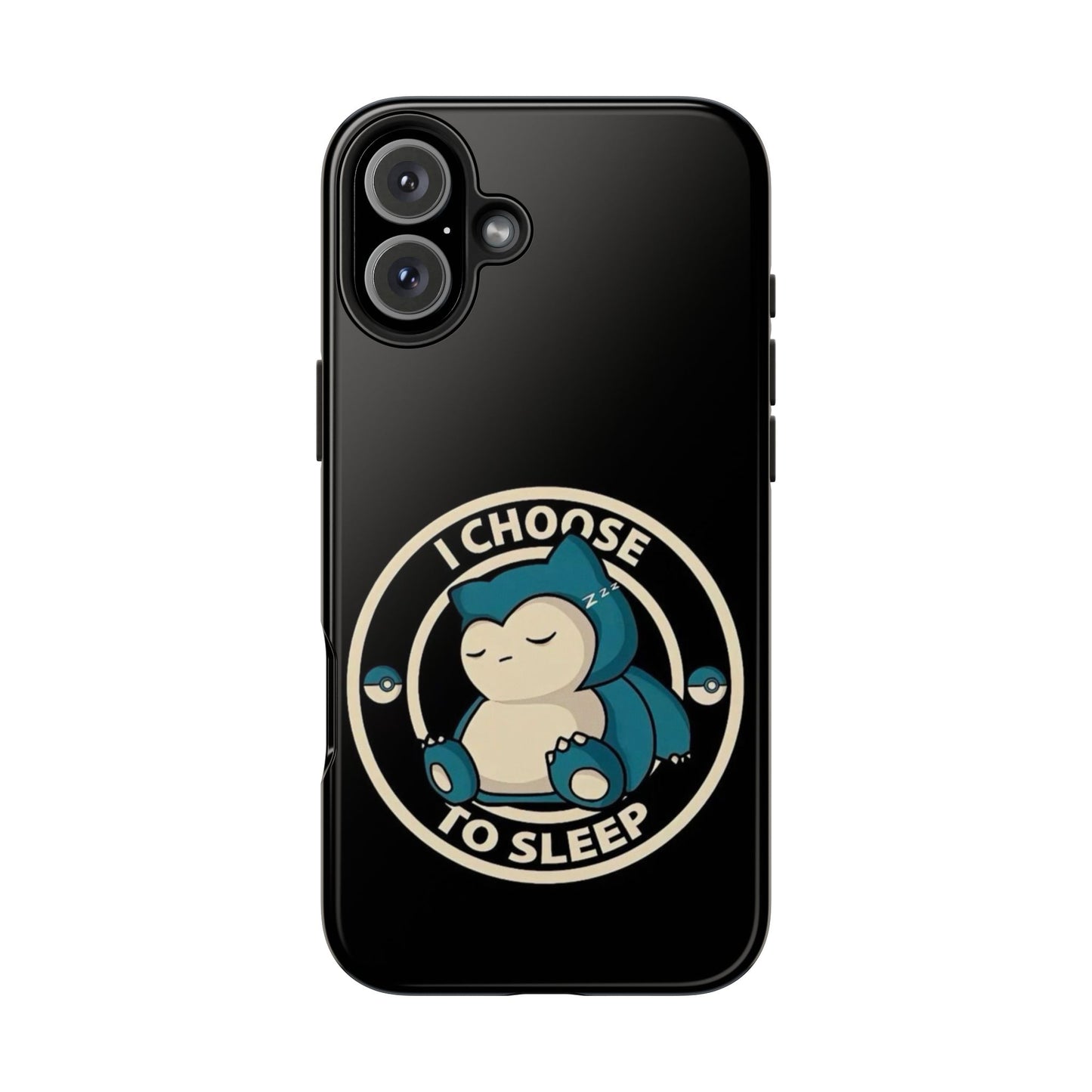 I Chose to Sleep Cat iPhone 17 Tough Phone Case | Vintage Black