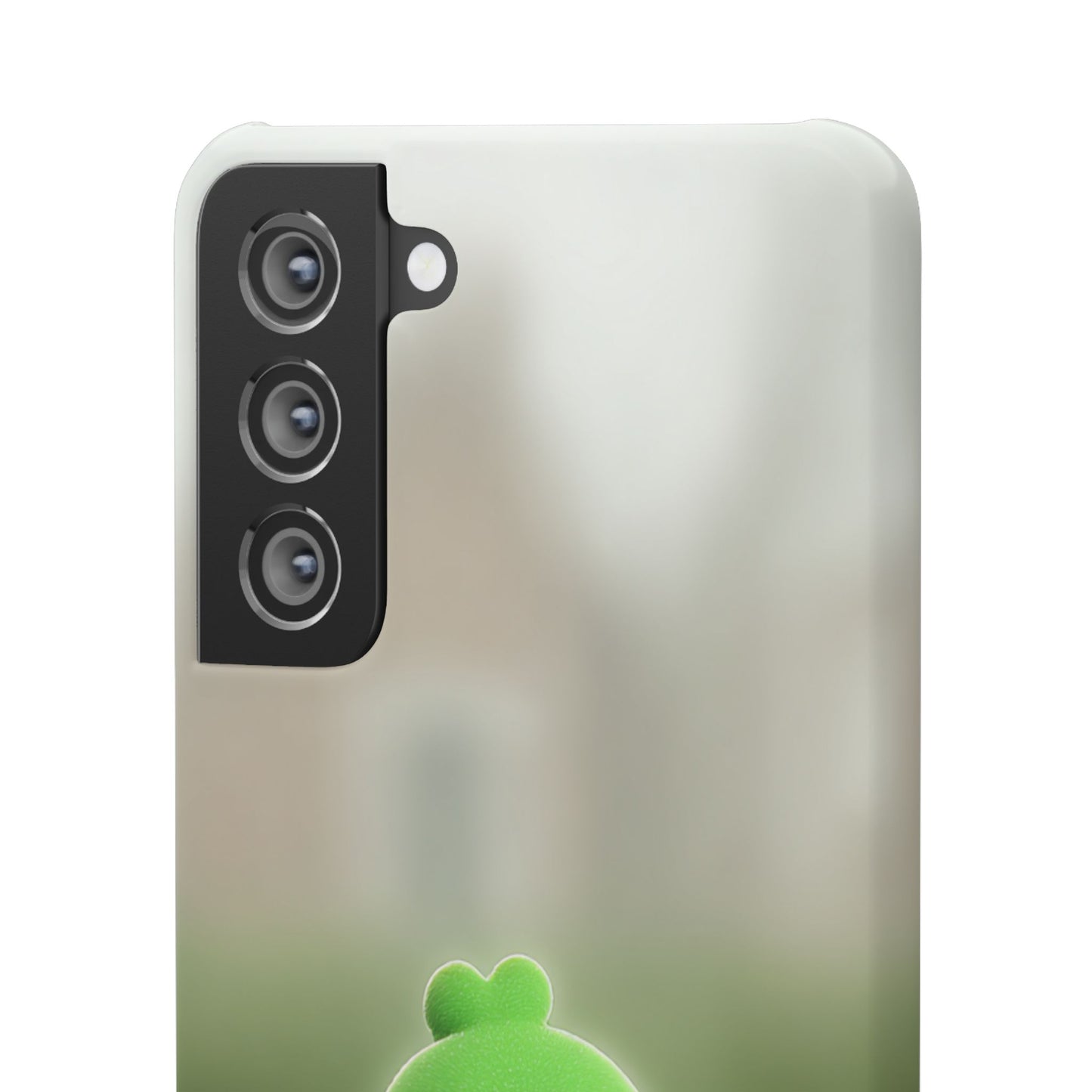 Cute Green Creature Phone Case, Snap Cases, Green Monster Phone Cover, Fun Phone Accessory, Playful Gift for Kids
