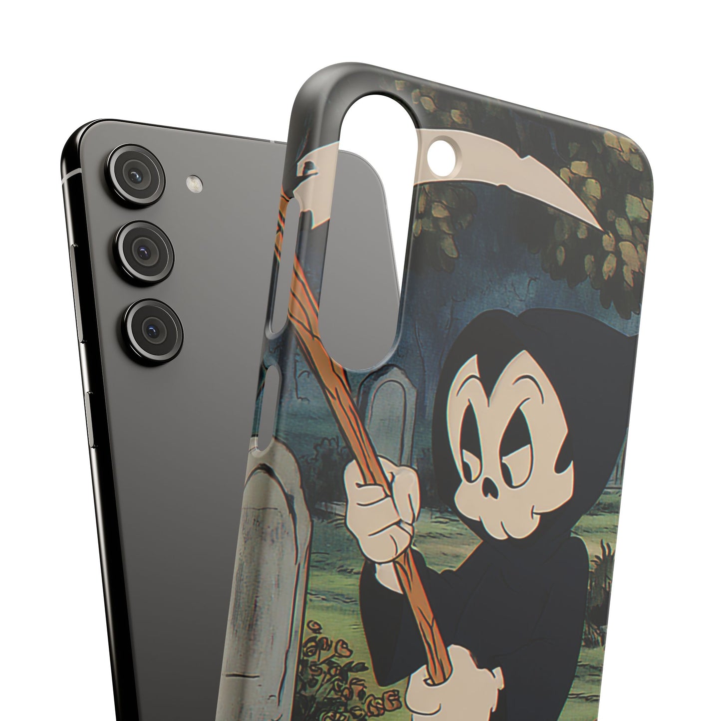 Grim Reaper Snap Case, Halloween Phone Case, Cute Death Phone Cover, Spooky Accessories, Unique Phone Protector