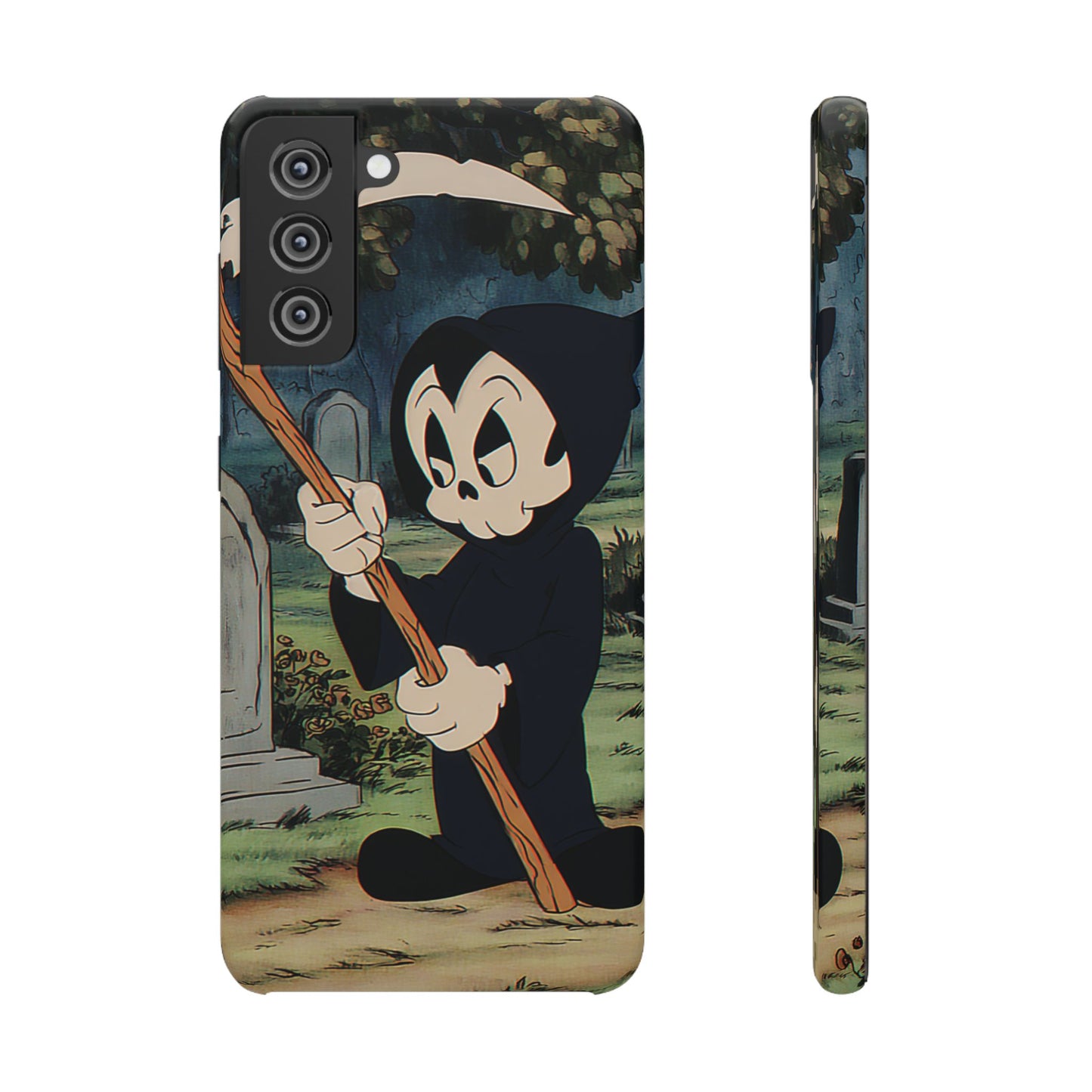 Grim Reaper Snap Case, Halloween Phone Case, Cute Death Phone Cover, Spooky Accessories, Unique Phone Protector