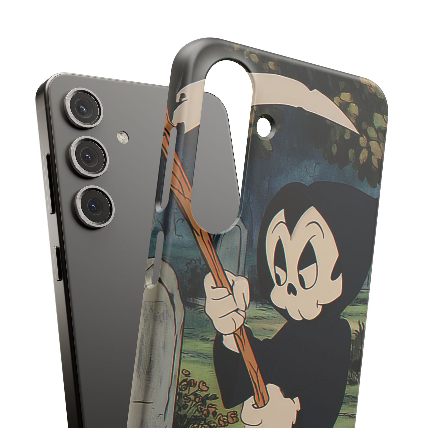 Grim Reaper Snap Case, Halloween Phone Case, Cute Death Phone Cover, Spooky Accessories, Unique Phone Protector