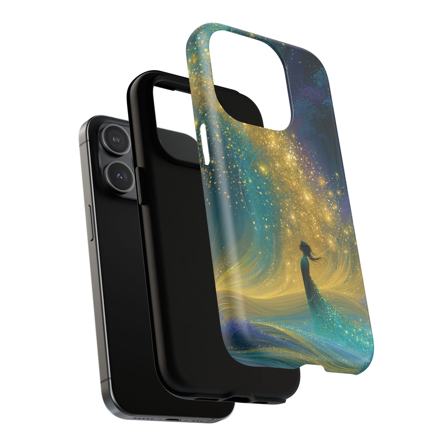Mystical Nightfall Phone Case — Starry Silhouette Tough Magnetic Case