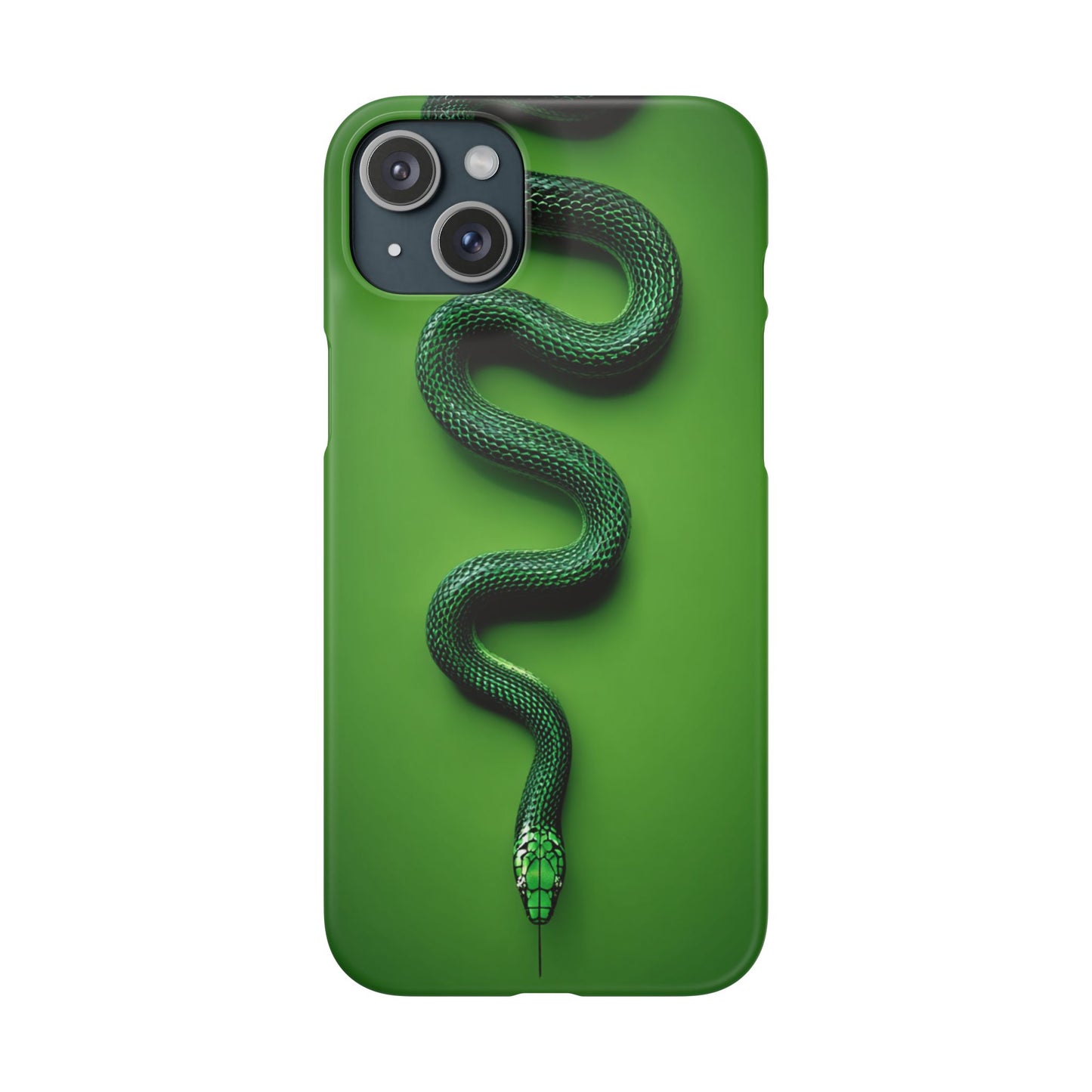 Green Snake Snap Case for iPhone, Stylish Phone Cover, Unique Gift, Trendy Accessory, Birthday, Nature Lover's Phone Case