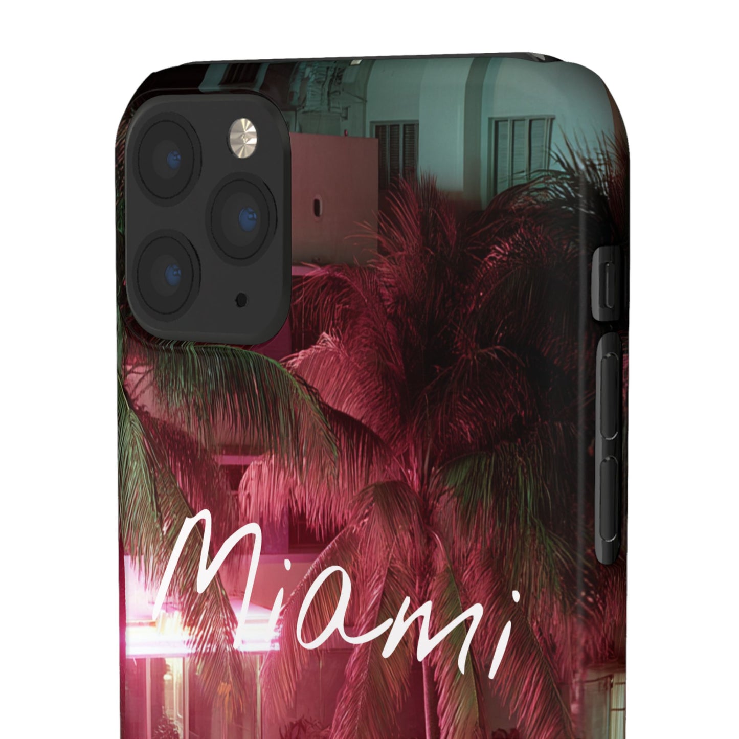 Miami Vibes Snap Case, Tropical Phone Cover, Summer Accessory, Gift for Travel Lovers, Neon Aesthetic, Beach-themed Tech