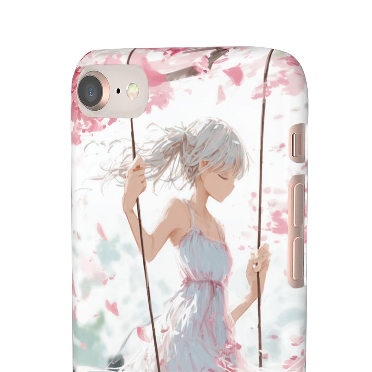 Elegant Floral Snap Cases for iPhone, Personalized Phone Covers, Cute Spring Gifts, Anime Aesthetic Accessories, Flower-themed Cell [...]
