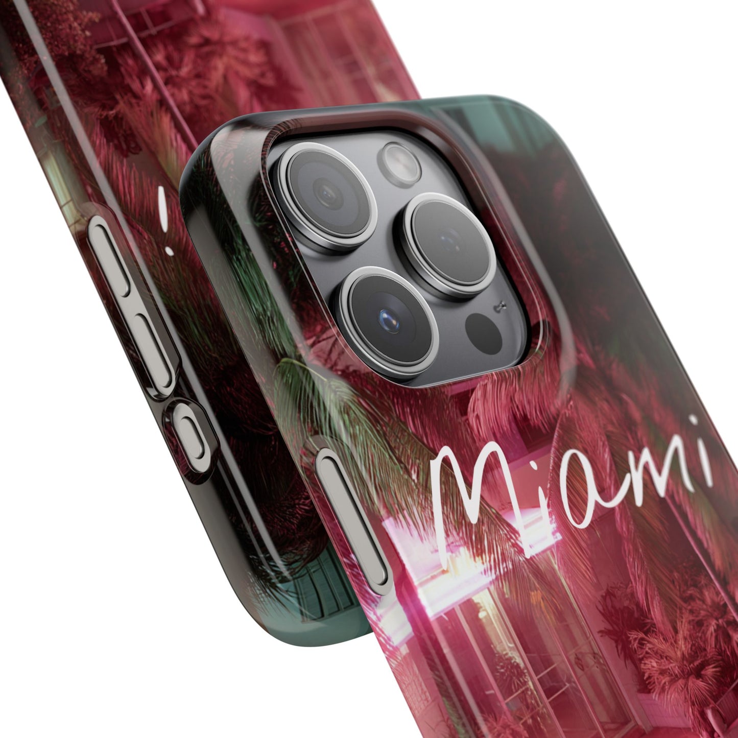 Miami Vibes Snap Case, Tropical Phone Cover, Summer Accessory, Gift for Travel Lovers, Neon Aesthetic, Beach-themed Tech