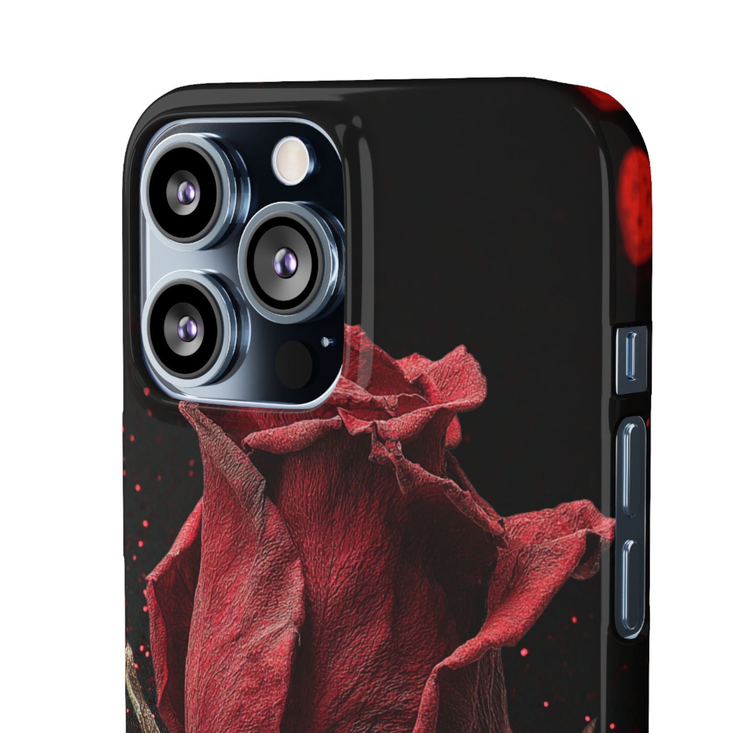 Romantic Rose Snap Case, Floral Phone Cover, Valentines Day Gift, Trendy Mobile Accessory, Heart Design Case, Elegant Phone Protector