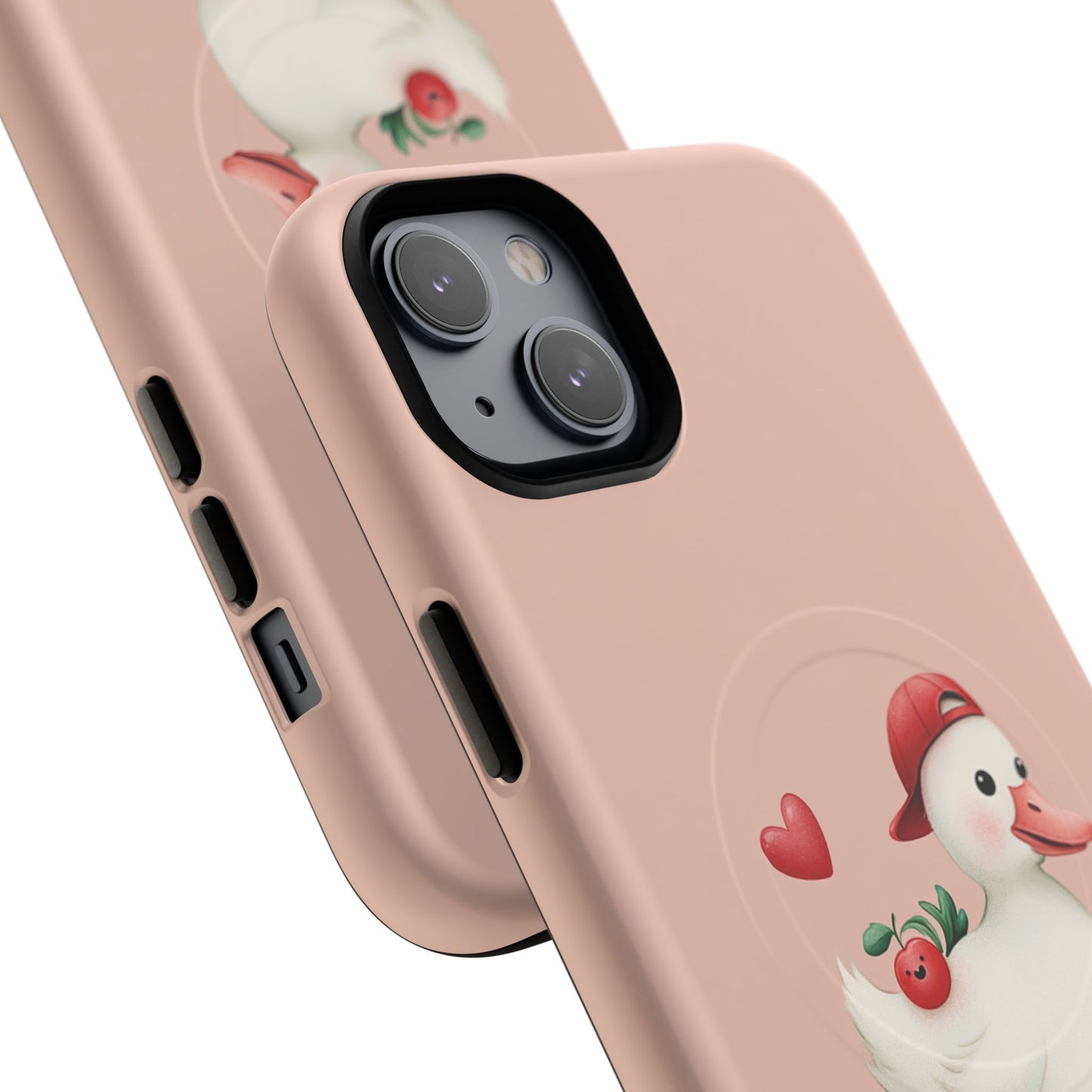 Duck Skateboard Magnetic Phone Case — Cute Pink Protective iPhone Cover