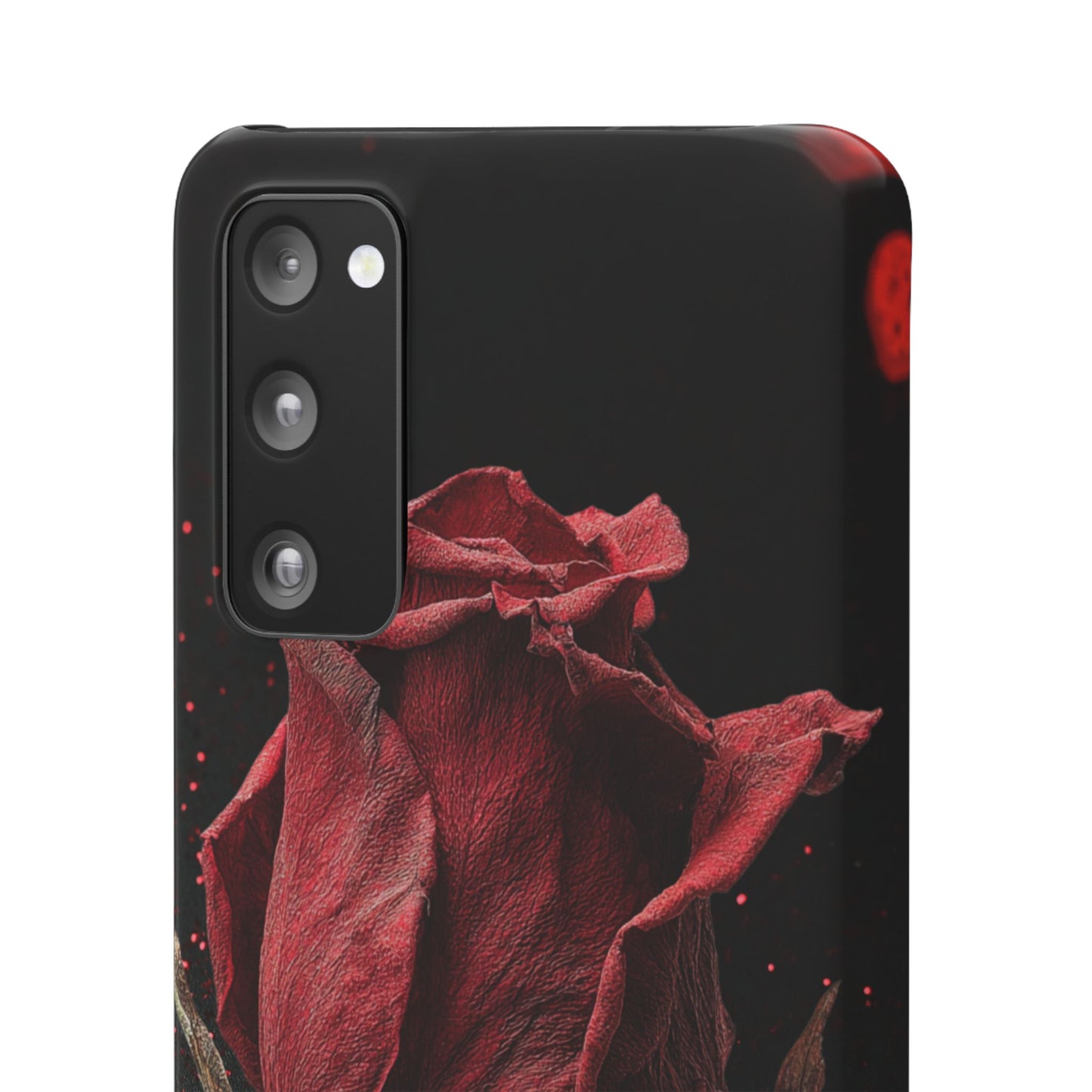 Romantic Rose Snap Case, Floral Phone Cover, Valentines Day Gift, Trendy Mobile Accessory, Heart Design Case, Elegant Phone Protector