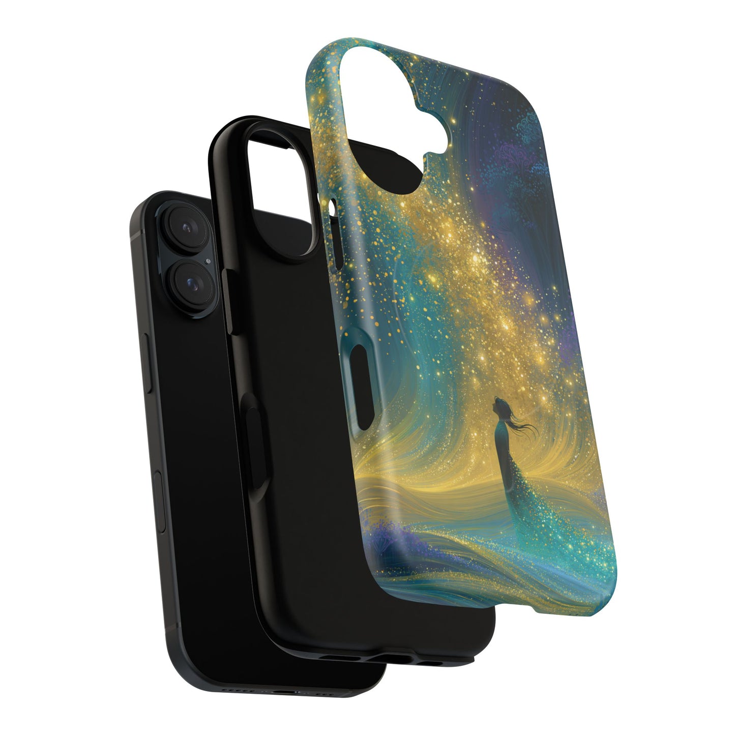Mystical Nightfall Phone Case — Starry Silhouette Tough Magnetic Case