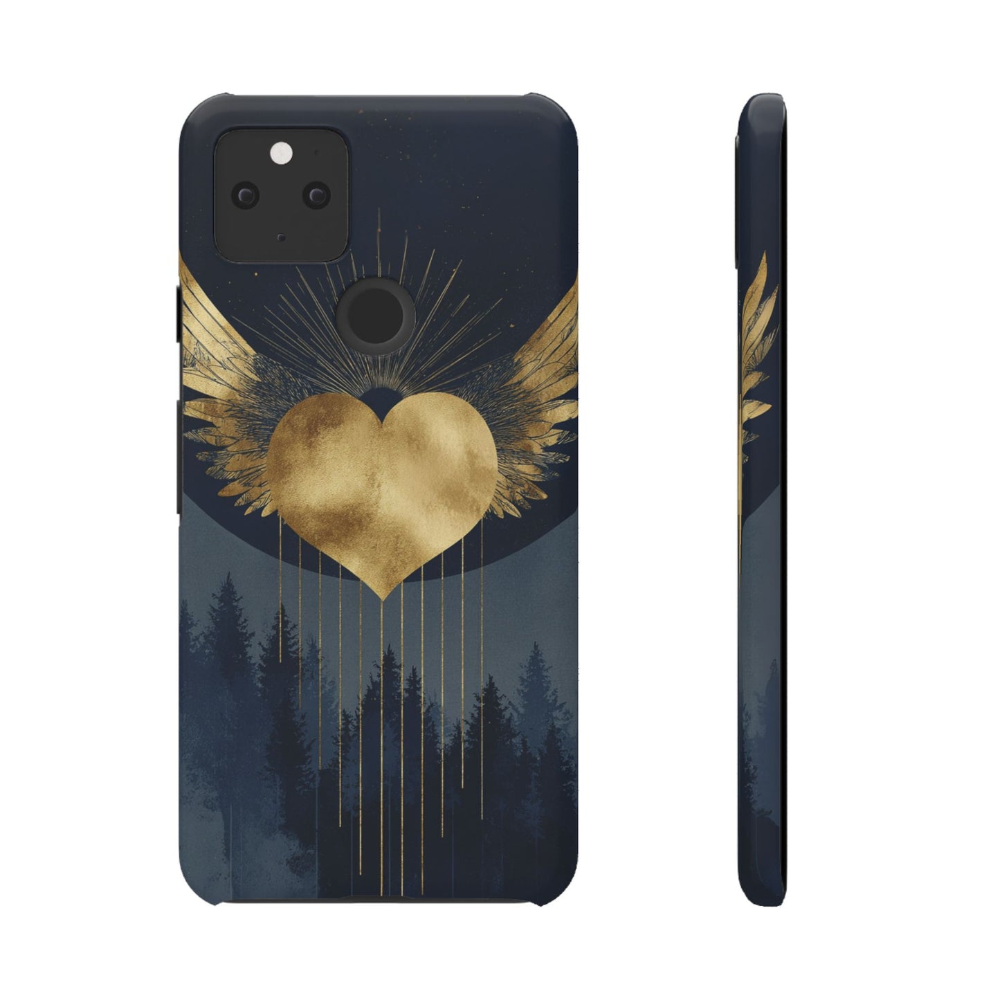 Heart Wing Snap Case, Elegant Phone Cover, Unique Gift, Artistic Accessory, Protective Case for Love and Romance