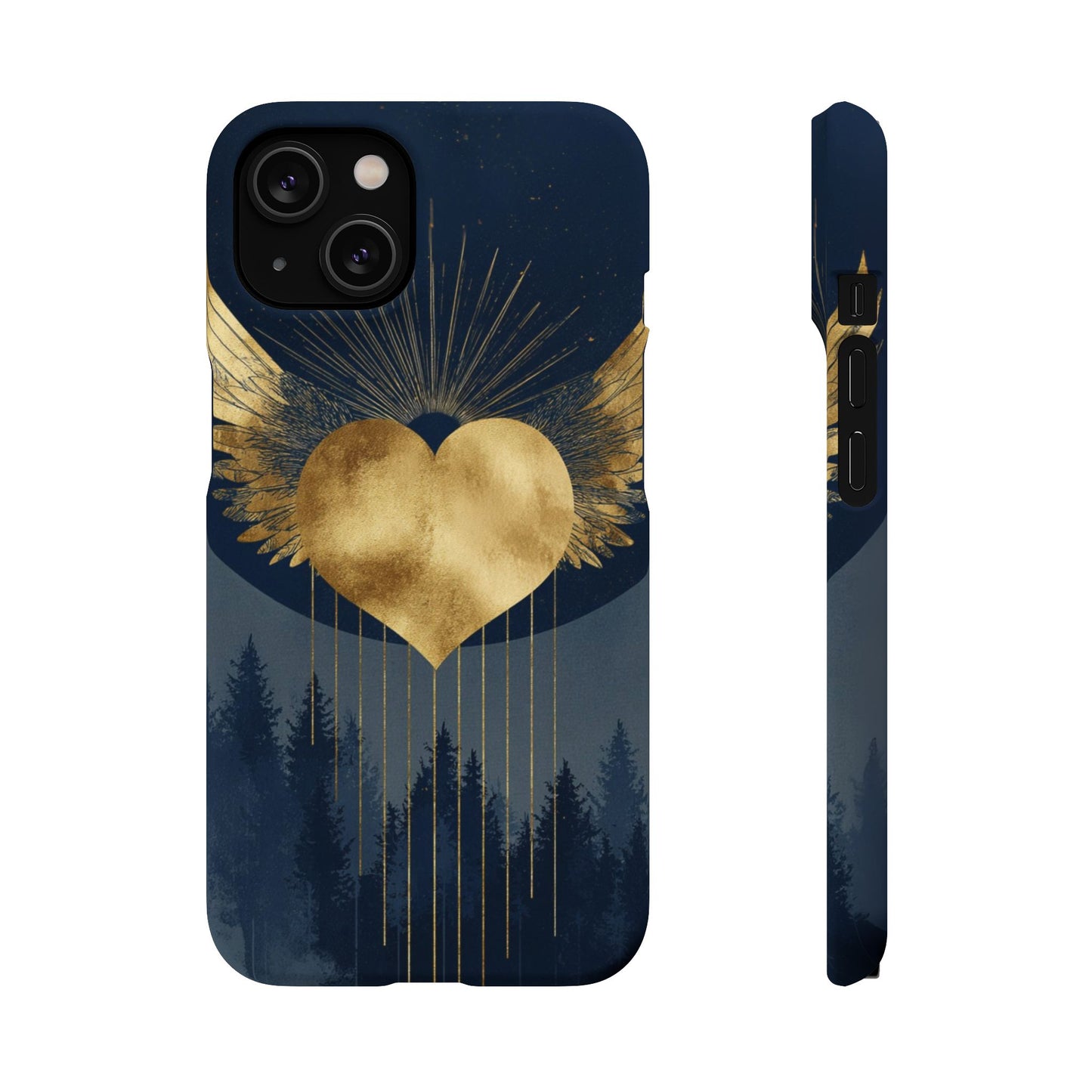Heart Wing Snap Case, Elegant Phone Cover, Unique Gift, Artistic Accessory, Protective Case for Love and Romance