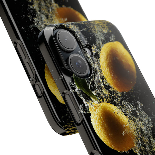 Lemon Splash Phone Case - Vibrant Snap Case, Fruit Lover Gift, Summer Vibes, Kitchen Decor, Unique Phone Accessories