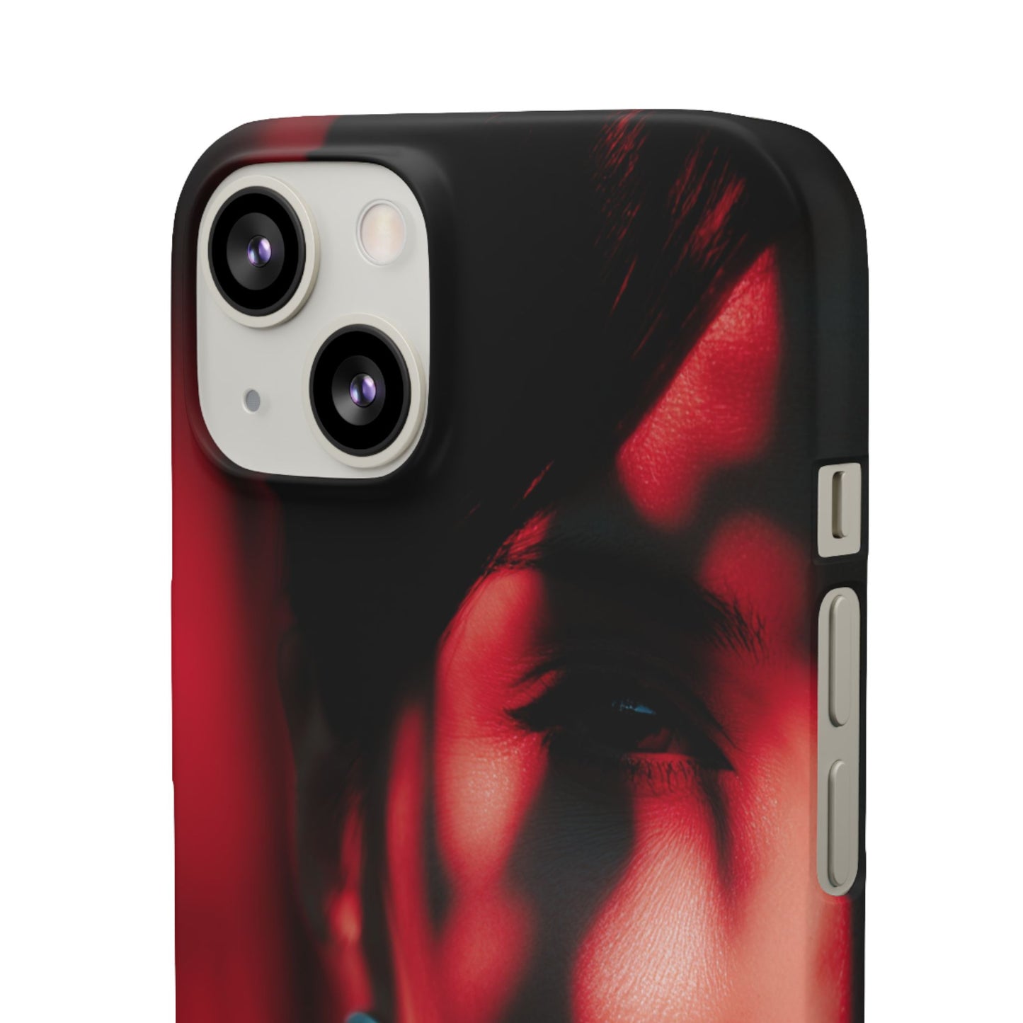 Stylish Snap Cases for Phone, Artistic Phone Cover, Unique Gifts, Red Aesthetic Case, Trendy Accessory, Vibrant Protection