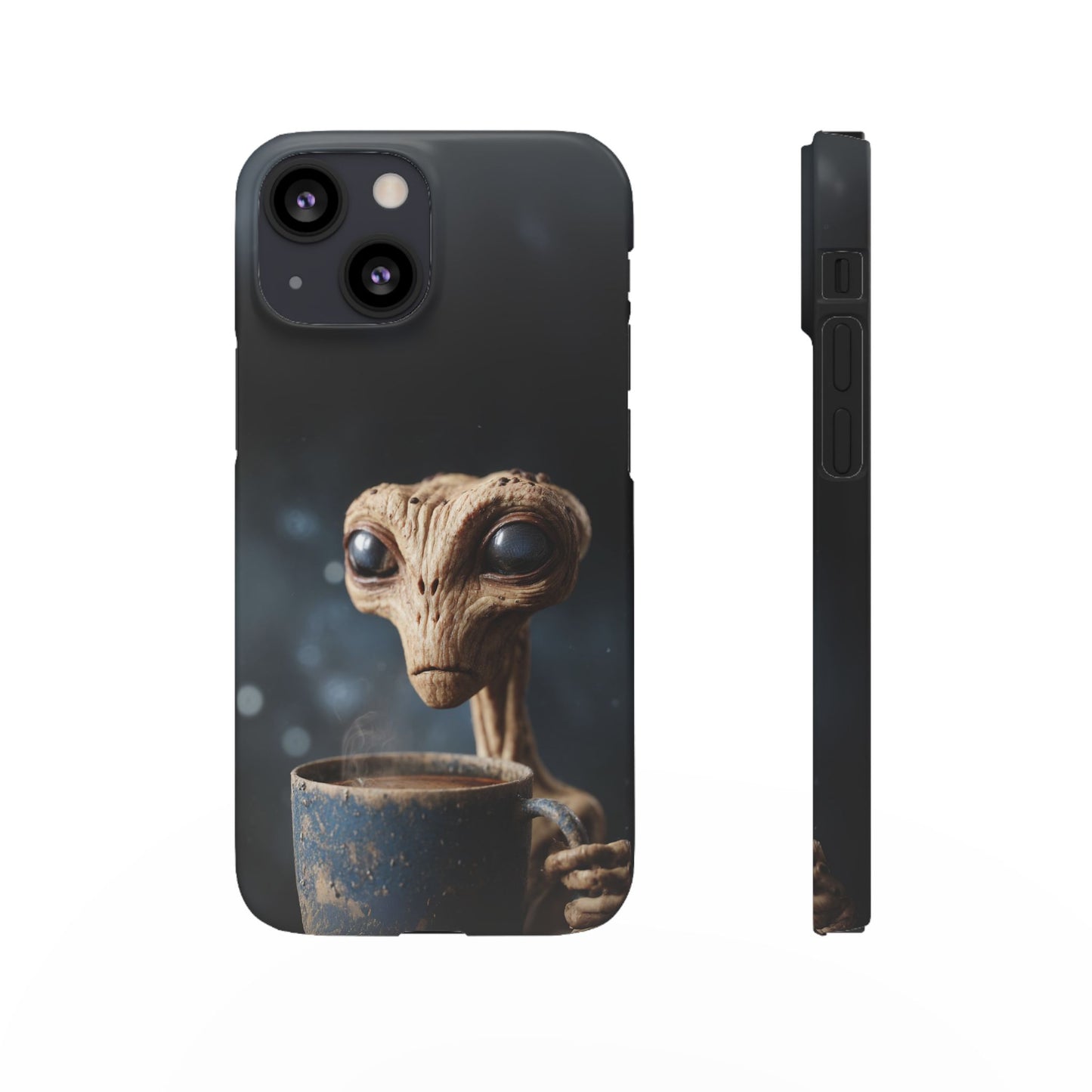 Alien Coffee Snap Case, Unique Phone Cover, Pop Culture Accessory, Gift for Sci-Fi Lovers, Customizable Phone Case