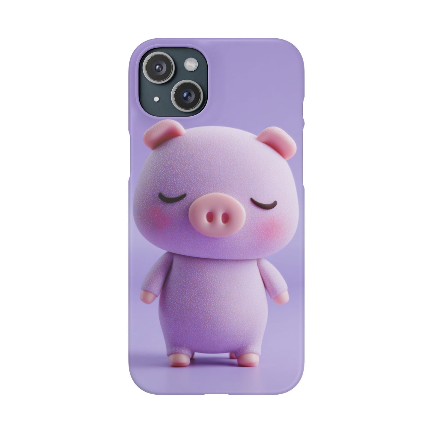 Cute Pig Snap Case for iPhone, Animal Lovers Phone Cover, Kawaii Aesthetic Accessory, Birthday Gift, Unique Phone Protection