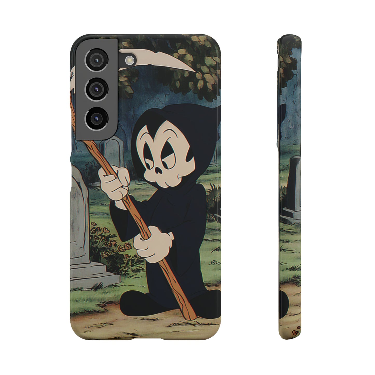 Grim Reaper Snap Case, Halloween Phone Case, Cute Death Phone Cover, Spooky Accessories, Unique Phone Protector