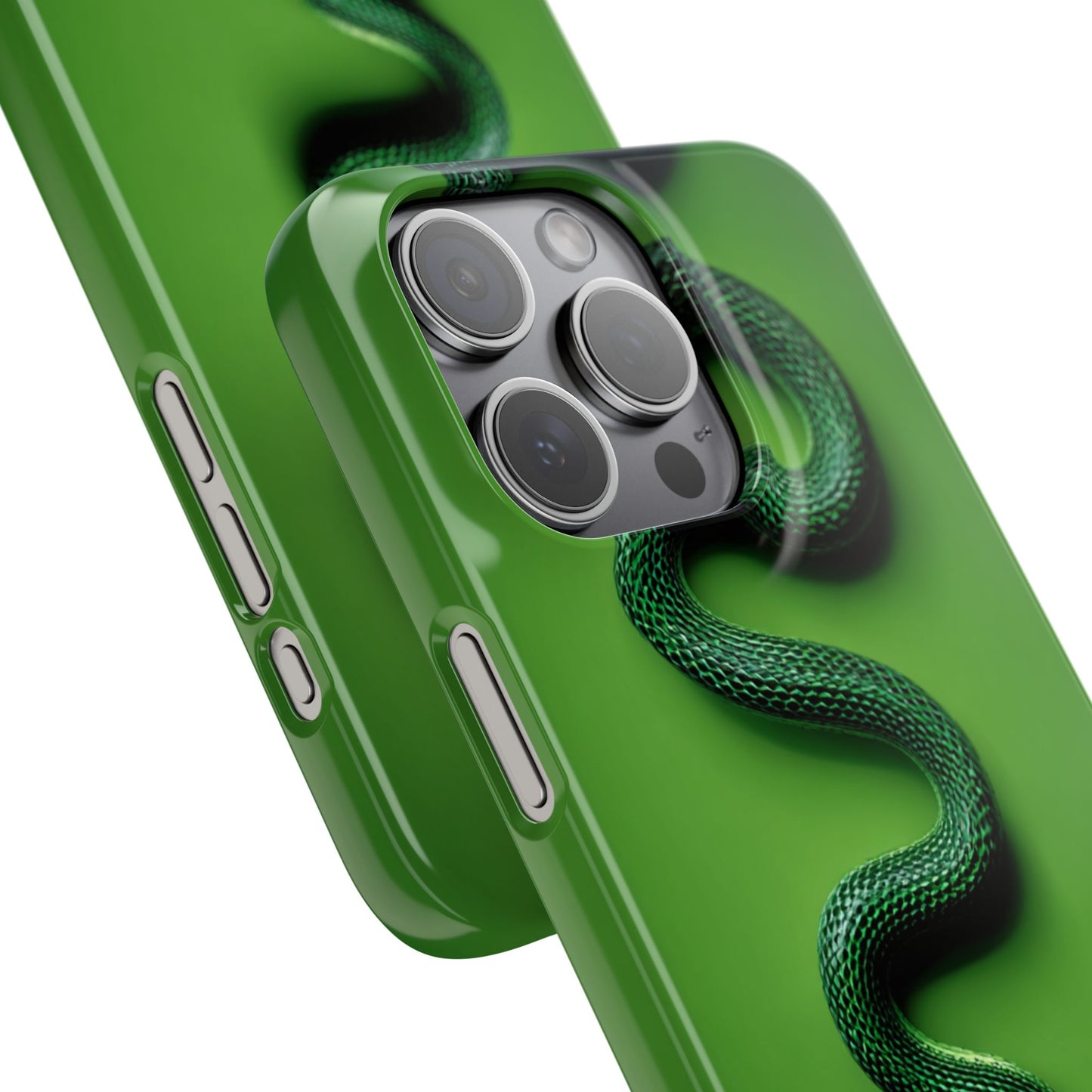 Green Snake Snap Case for iPhone, Stylish Phone Cover, Unique Gift, Trendy Accessory, Birthday, Nature Lover's Phone Case