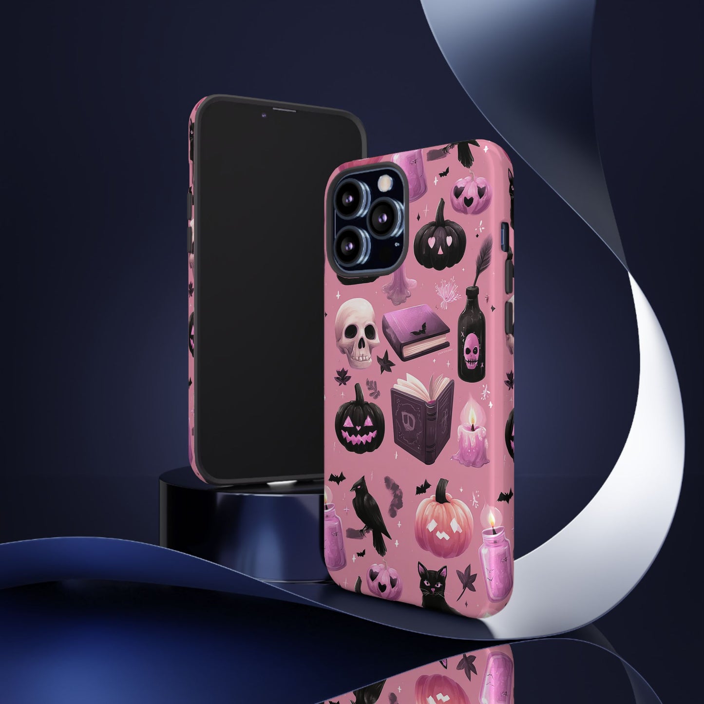 Spooky Phone Case - Halloween Design, Cute Costume Accessory, Fall Decor, Gift for Cat Lovers, Witchy Vibes, Trick or Treat