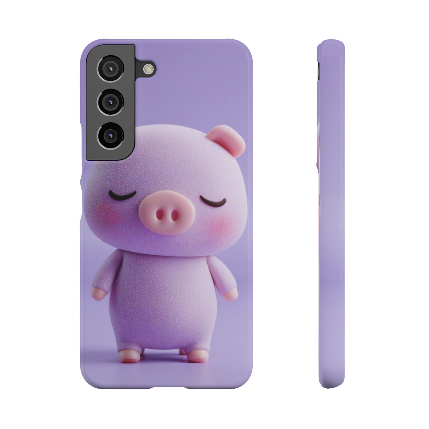 Cute Pig Snap Case for iPhone, Animal Lovers Phone Cover, Kawaii Aesthetic Accessory, Birthday Gift, Unique Phone Protection