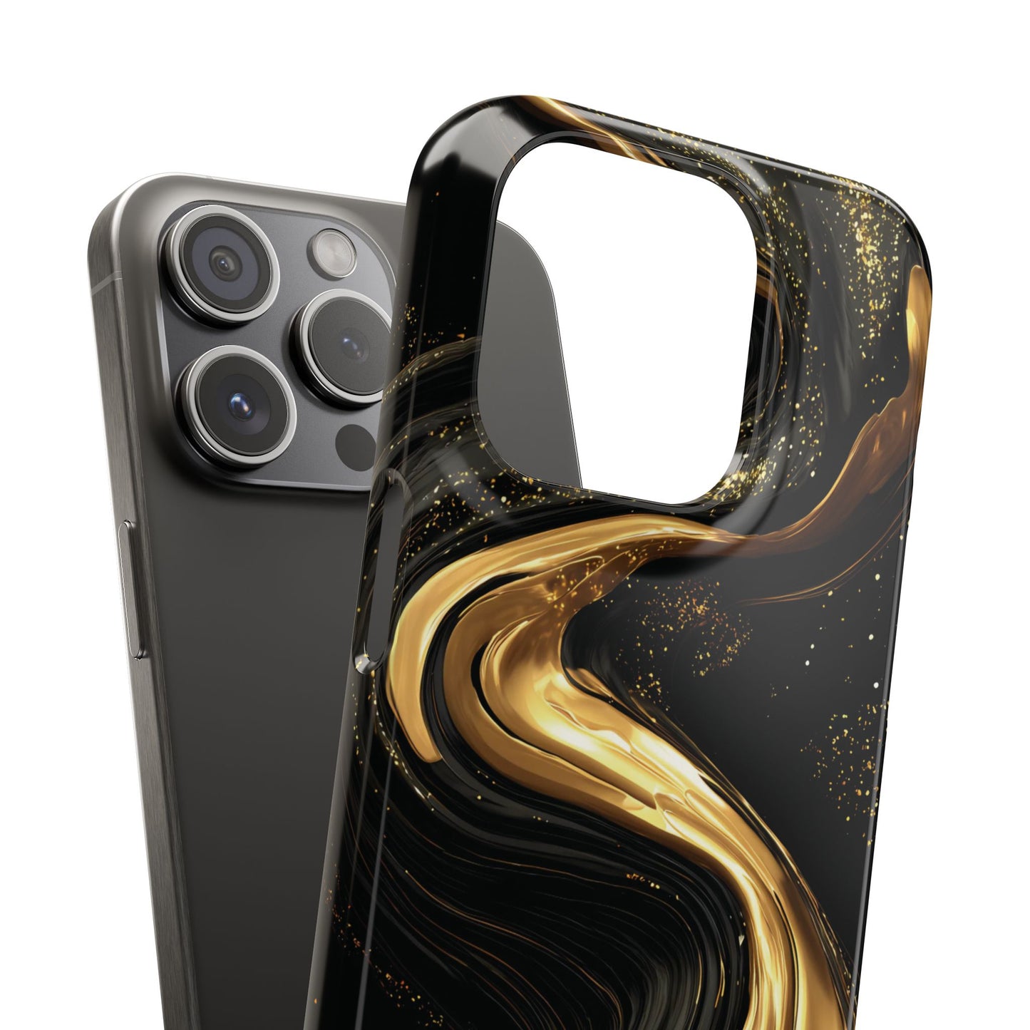 Elegant Gold Swirl Snap Case - Stylish Phone Cover, Modern Accessory, Gift for Her, Luxe Phone Case, Trendy Decor