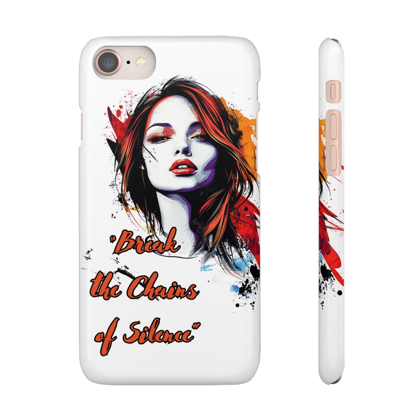 Empowering Art Snap Cases, Phone Cover, Break the Chains of Silence, Unique Gift, Inspirational Tech Accessories