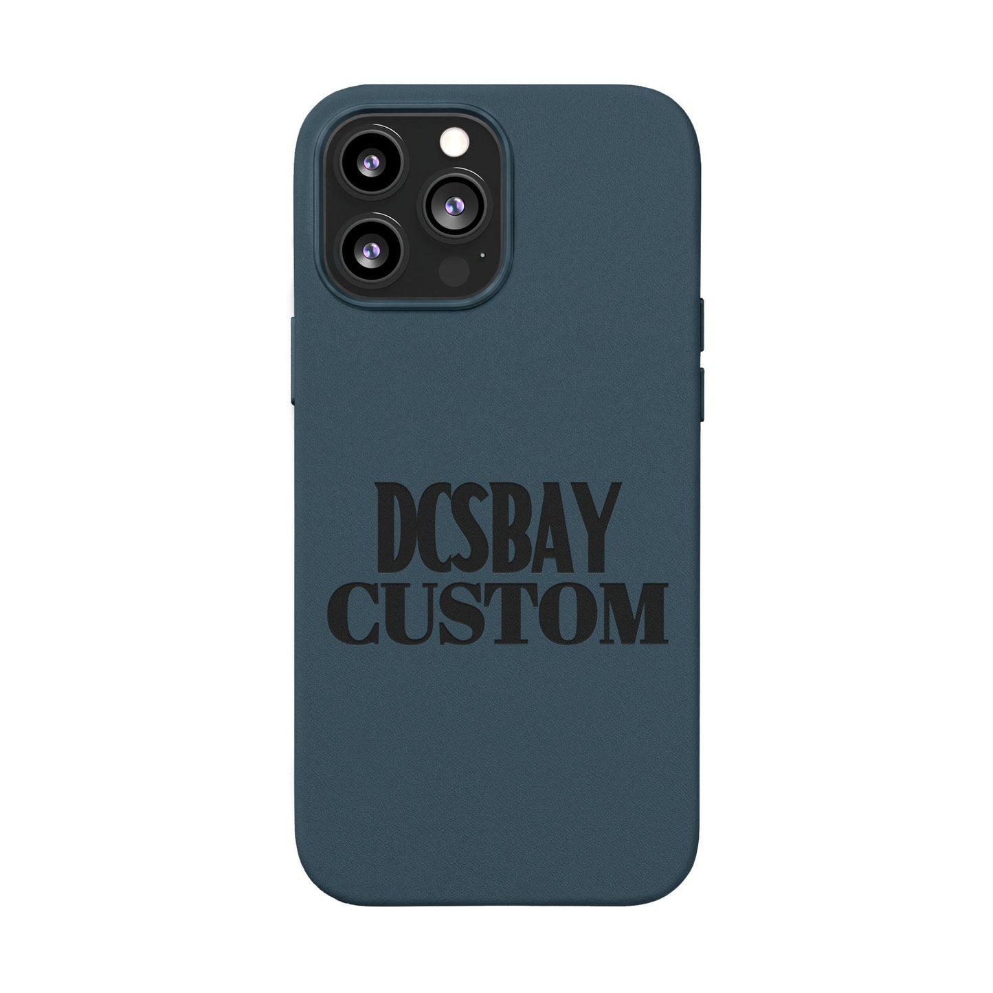 Engraved PU Leather Phone Case — Minimal Bear Silhouette