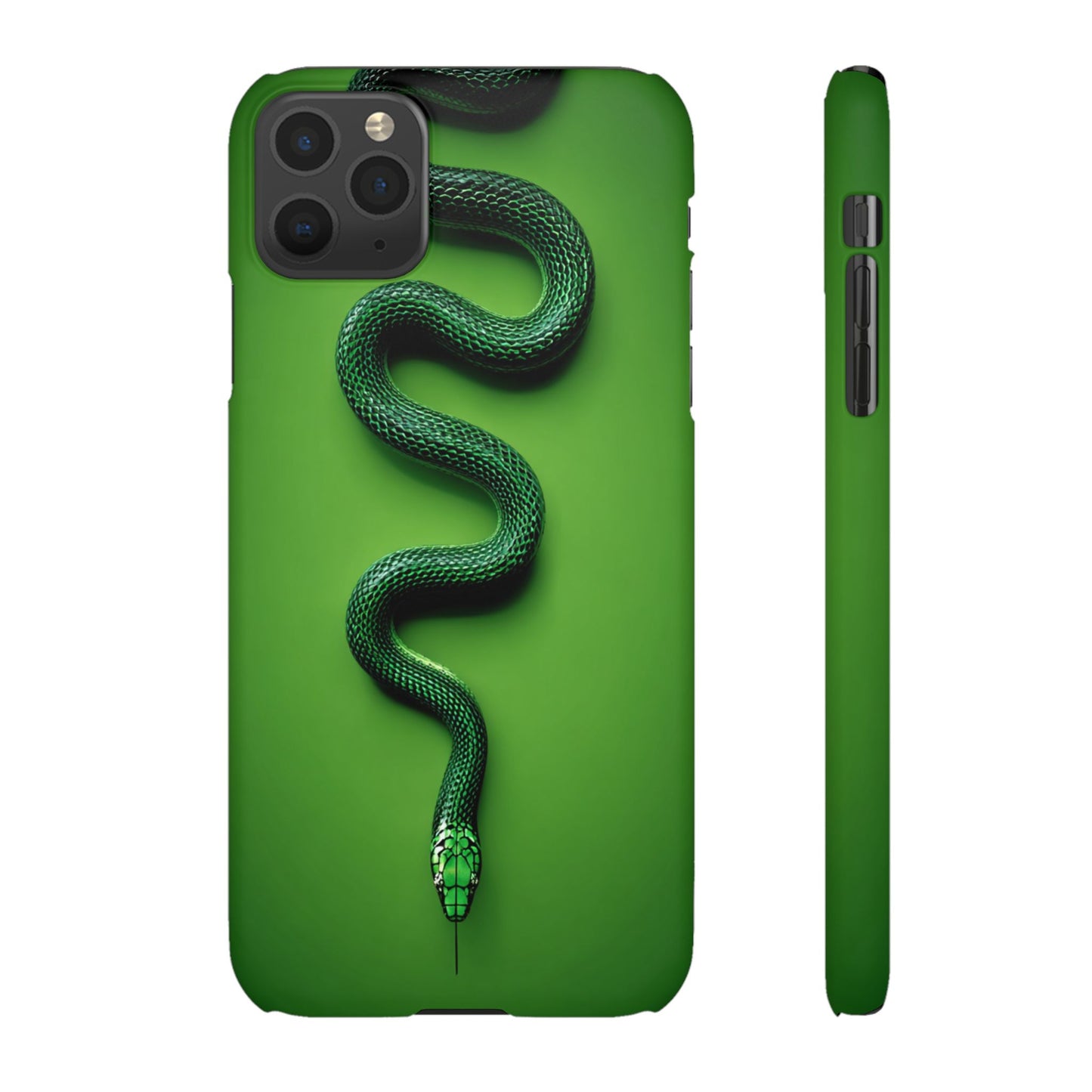 Green Snake Snap Case for iPhone, Stylish Phone Cover, Unique Gift, Trendy Accessory, Birthday, Nature Lover's Phone Case