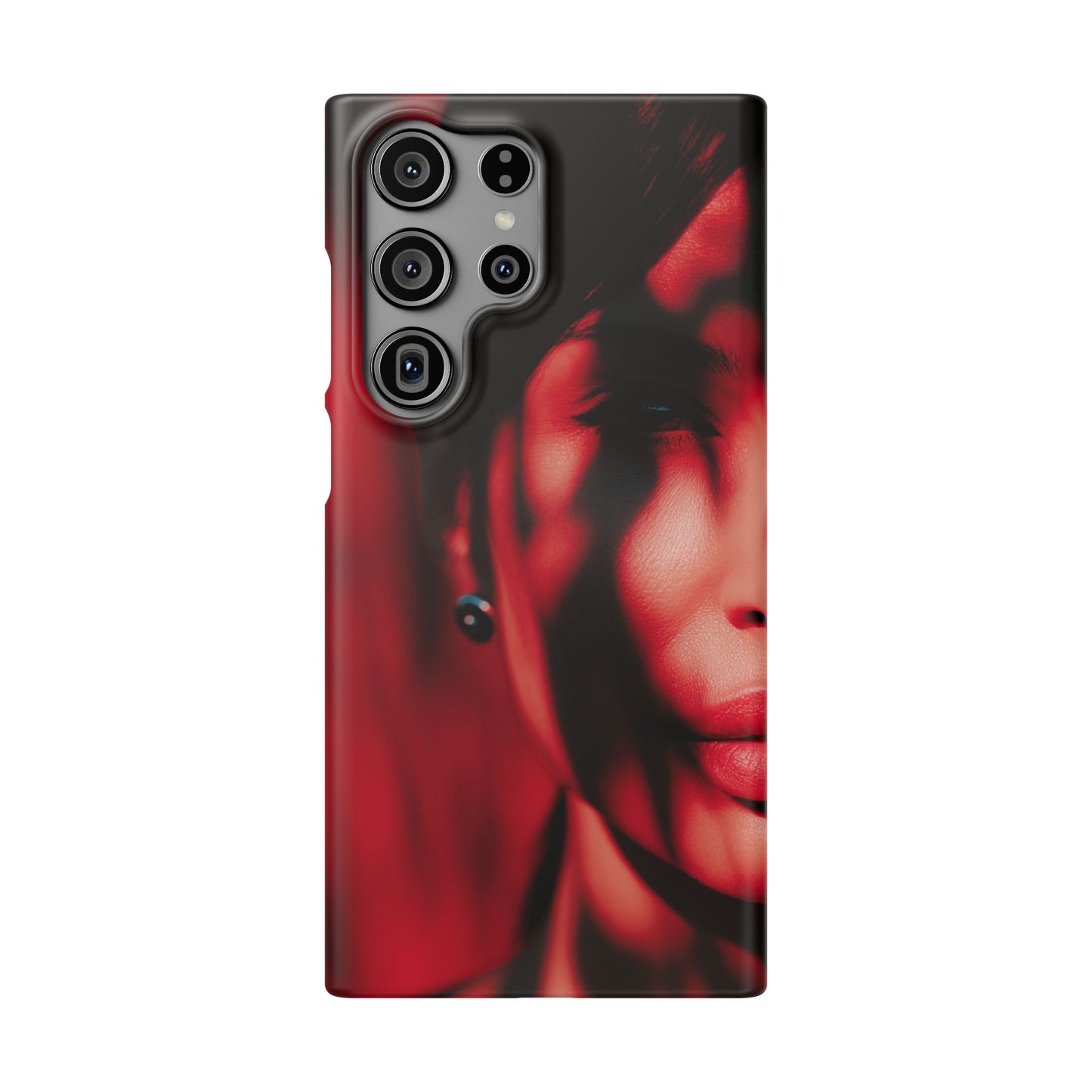 Stylish Snap Cases for Phone, Artistic Phone Cover, Unique Gifts, Red Aesthetic Case, Trendy Accessory, Vibrant Protection