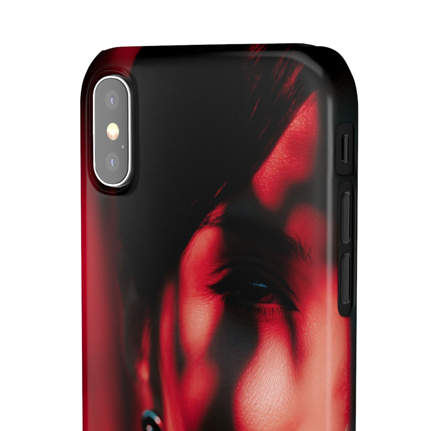 Stylish Snap Cases for Phone, Artistic Phone Cover, Unique Gifts, Red Aesthetic Case, Trendy Accessory, Vibrant Protection