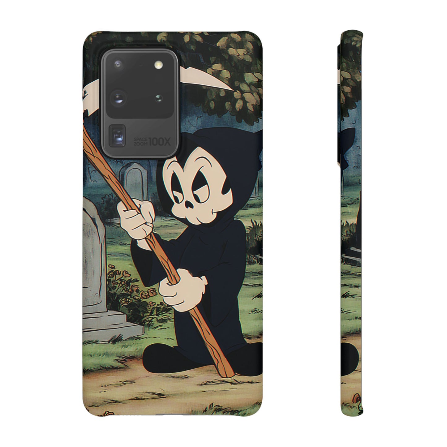 Grim Reaper Snap Case, Halloween Phone Case, Cute Death Phone Cover, Spooky Accessories, Unique Phone Protector